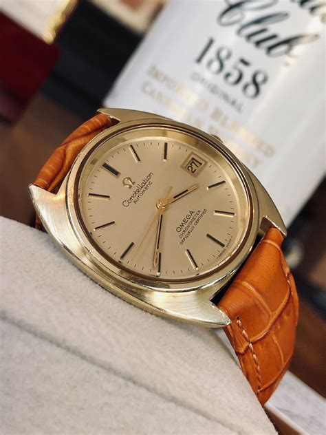 omega century gold watch|omega gold watches for men.